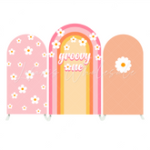Groovy One Happy Birthday Baby Shower Party Background Arch Backdrop Wall Cloth Cover